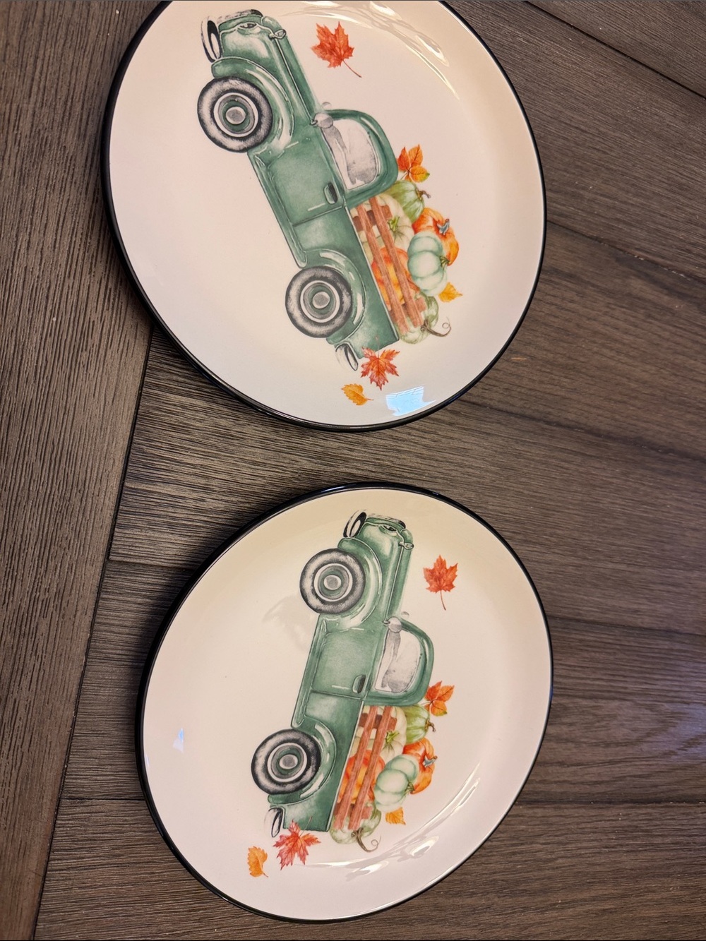 Robert Stanley Fall Pickup Truck Plate set of 2